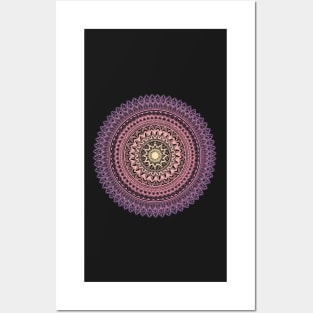 Pink and purple mandala scrub Posters and Art